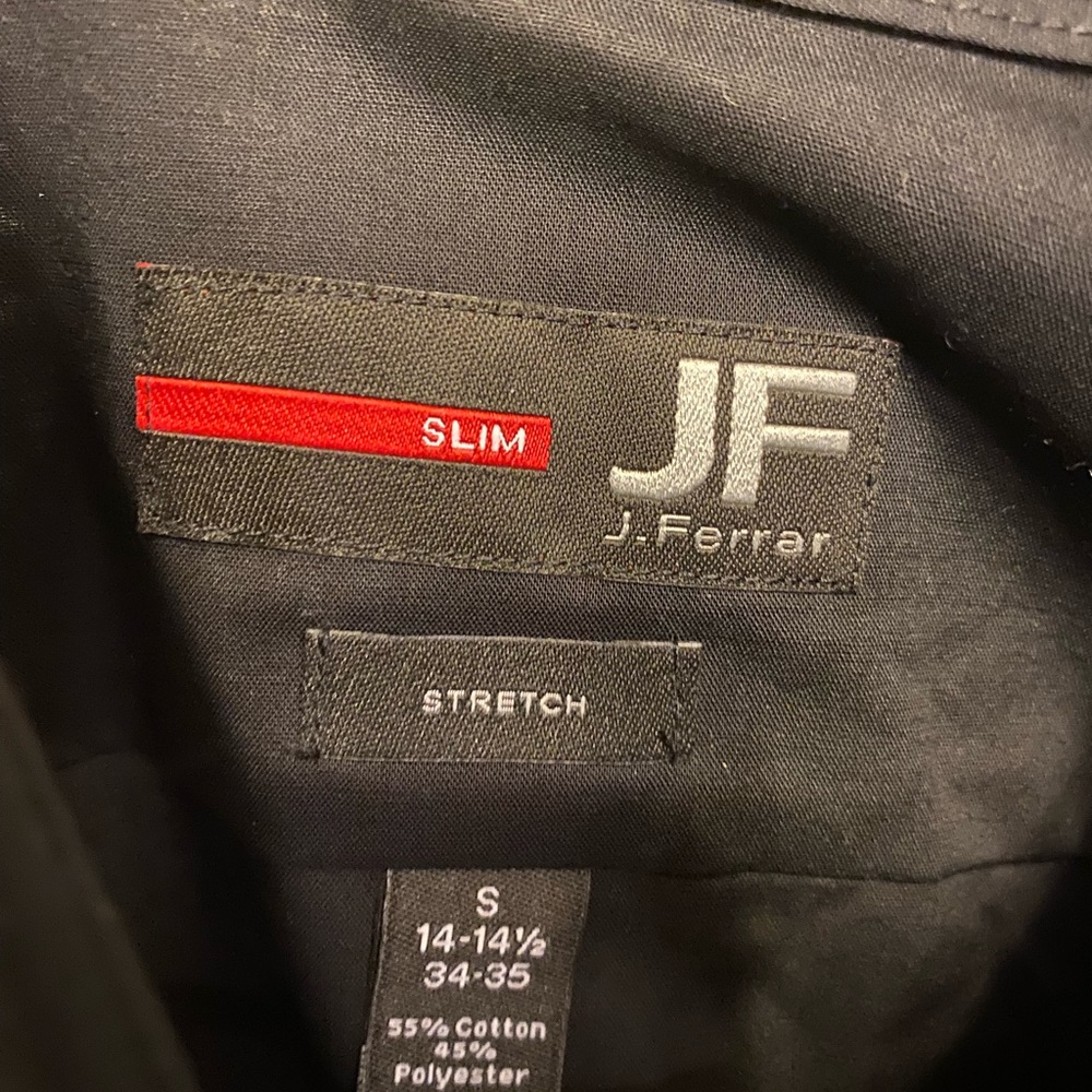 Lightly worn black dress shirt.